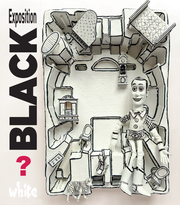 black & white